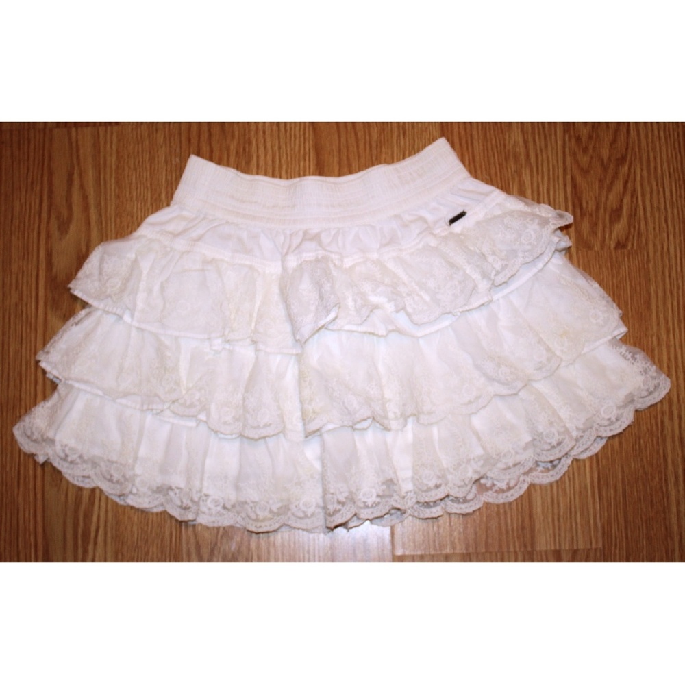 White Lace Mini Skirt - Hollister